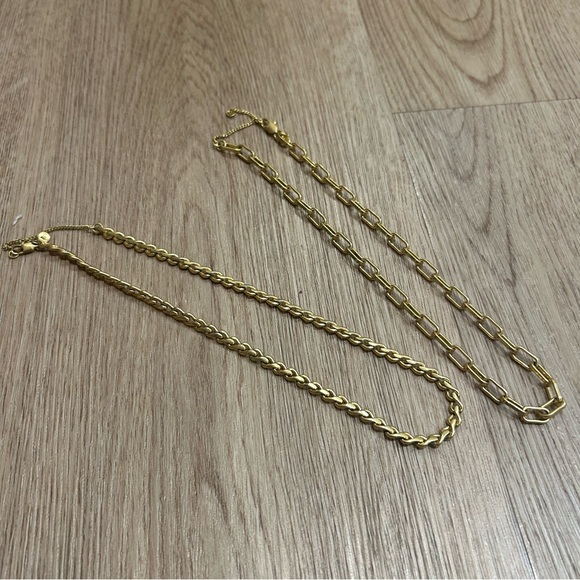 Madewell Gold Paperclip Chain And Rope Chain Bundle - Picture 15 of 15